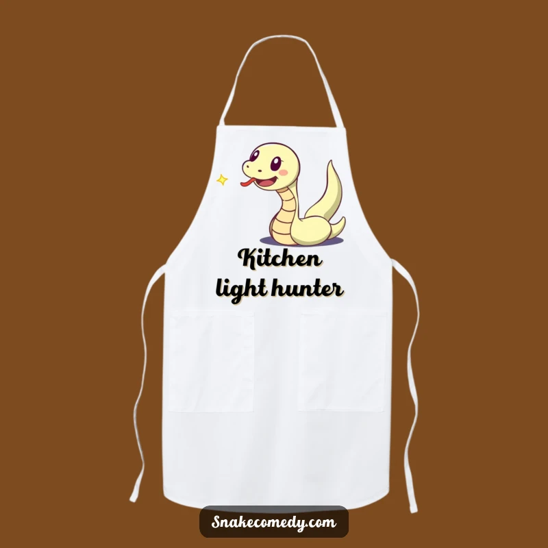 Funny Snake Light Chase Apron: Cook with Playful Energy!
