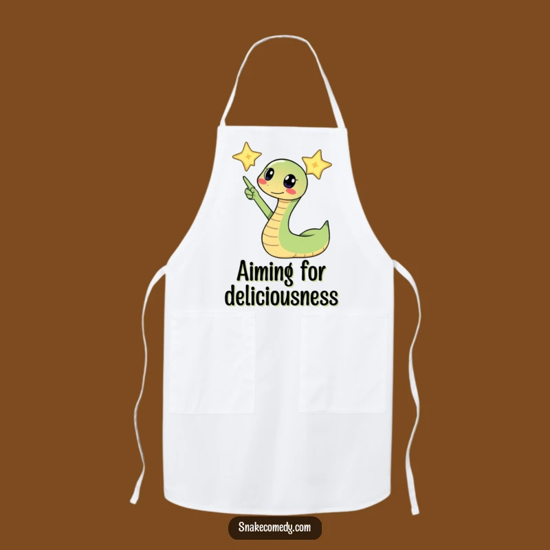 Funny Snake Star Apron: Chef Serpent's Ambition, Kitchen Funny Gift