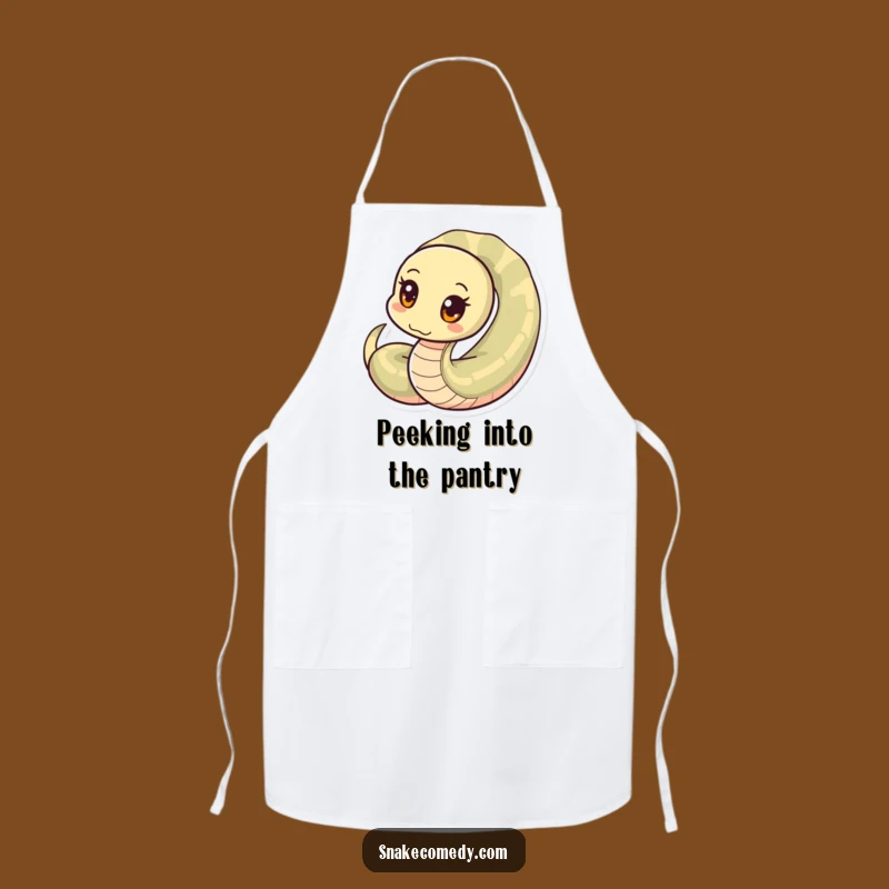 Funny Snake Coil Apron: Cook with Curious Peeks & Snake Style!
