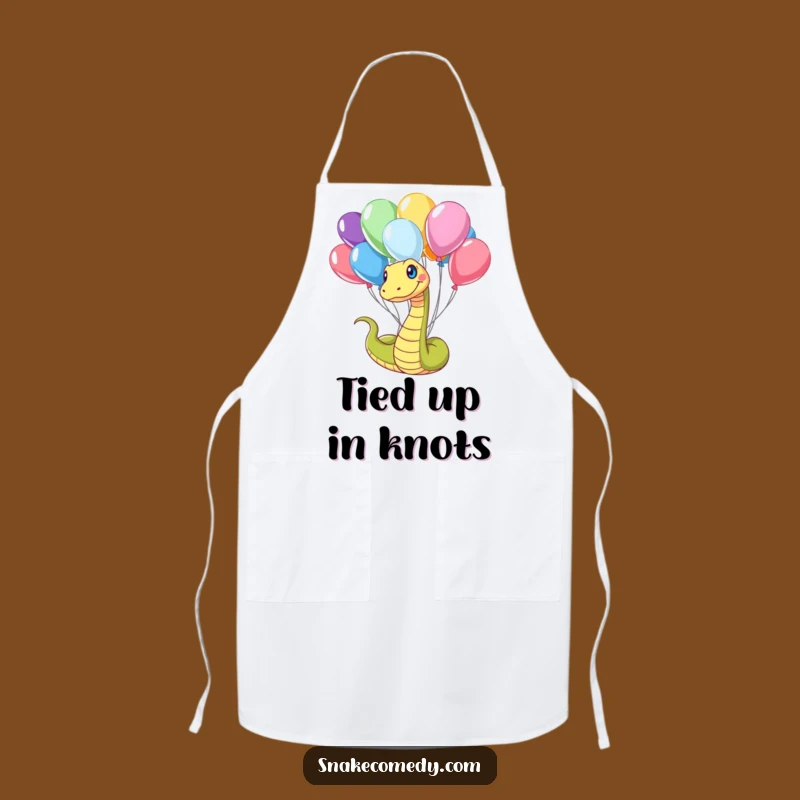 Funny Snake Balloon Tangled Apron: Playful Kitchen Accessory