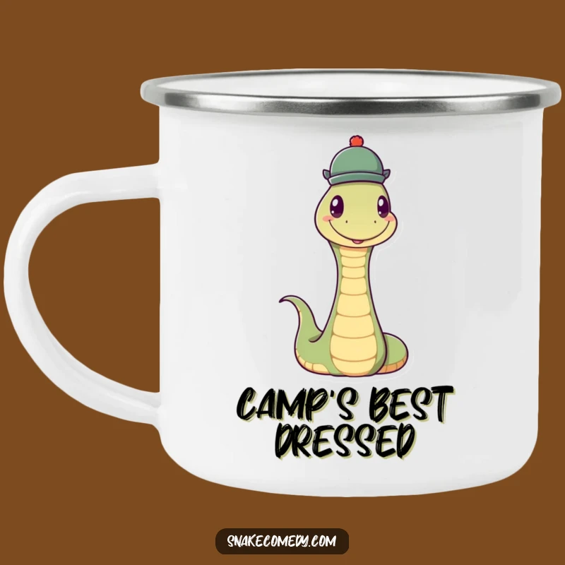 Funny Snake Hat Camping Mug: Dapper Adventures & Hilarious Gift