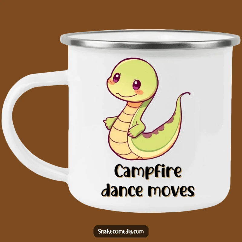Funny Snake Dancing Camping Mug - Rhythmic Outdoor Fun!