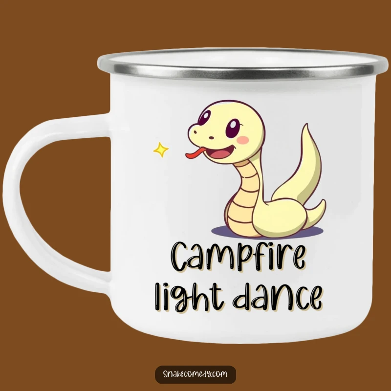 Funny Snake Light Chase Camping Mug: Adventure with Humorous Energy!