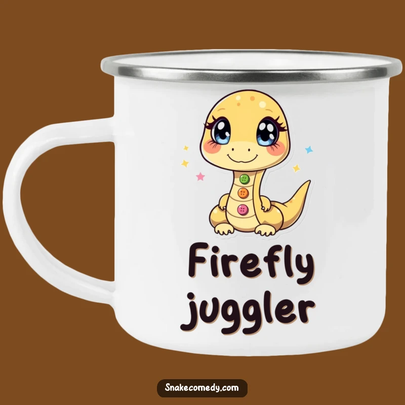 Funny Juggling Snake Camping Mug: Adventure Fuelled by Sparkle Gift