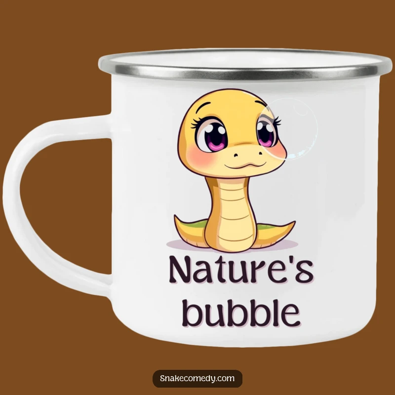 Funny Snake Bubble Camping Mug: Adventure with Hilarious Wonder