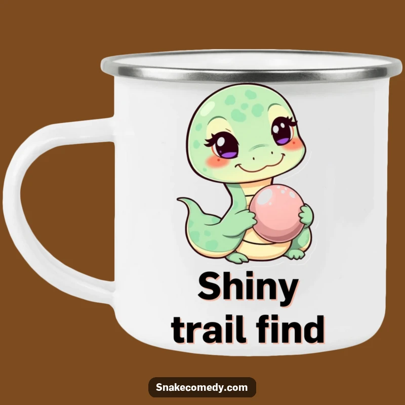 Funny Snake Pebble Camping Mug: Adventure with Sly Humor!