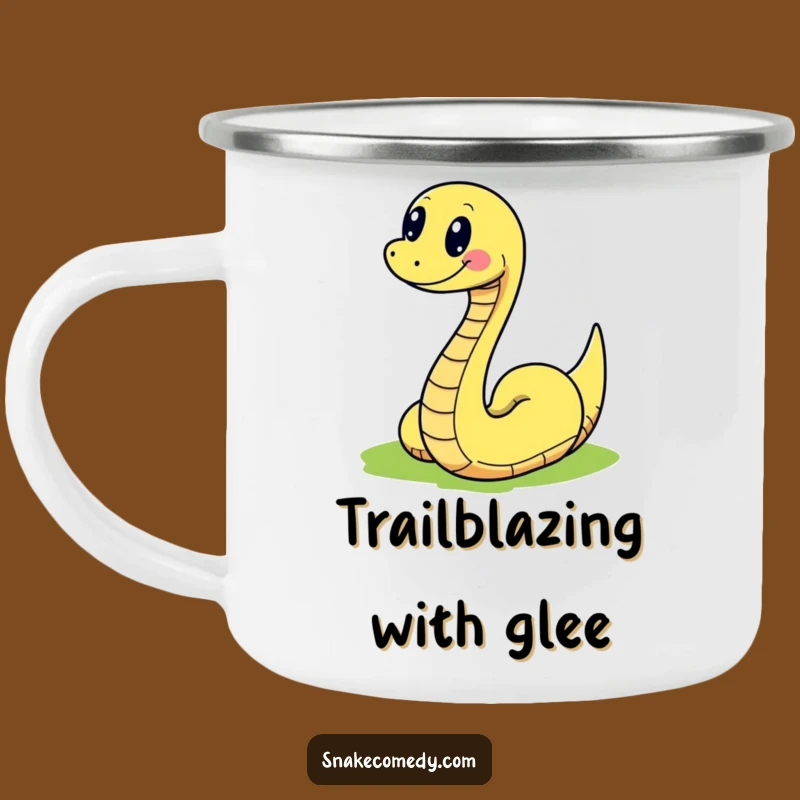 Funny Snake Path Camping Mug: Adventure & Joyful Colorful Sip