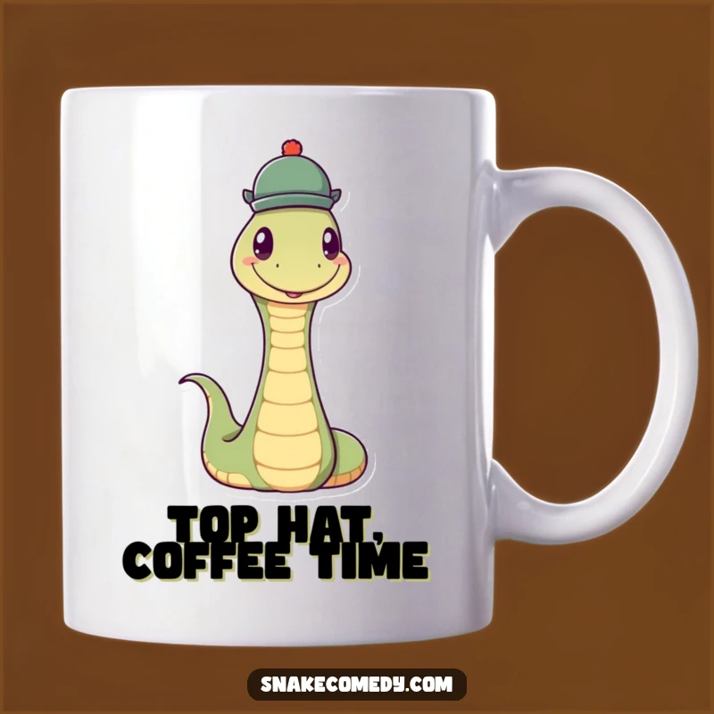 Funny Balanced Snake Hat Mug: Dapper Style & Perfect Gift for Snake Fans