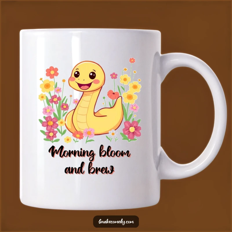 Funny Snake Flower Field Mug - Joyful & Colorful Gift for Garden Lovers!