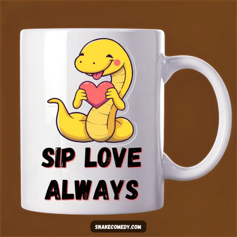 Funny Snake Heart Mug: Express Love with this Adorable Slithering Gift