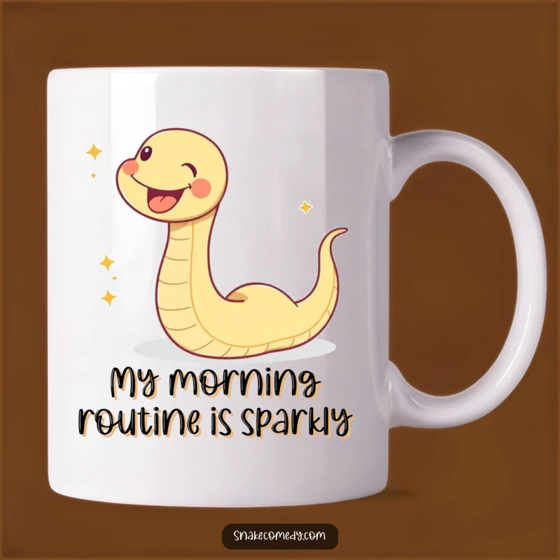 Funny Sparkle Snake Mug - Joyful Slithering Character, Unique Gift Idea