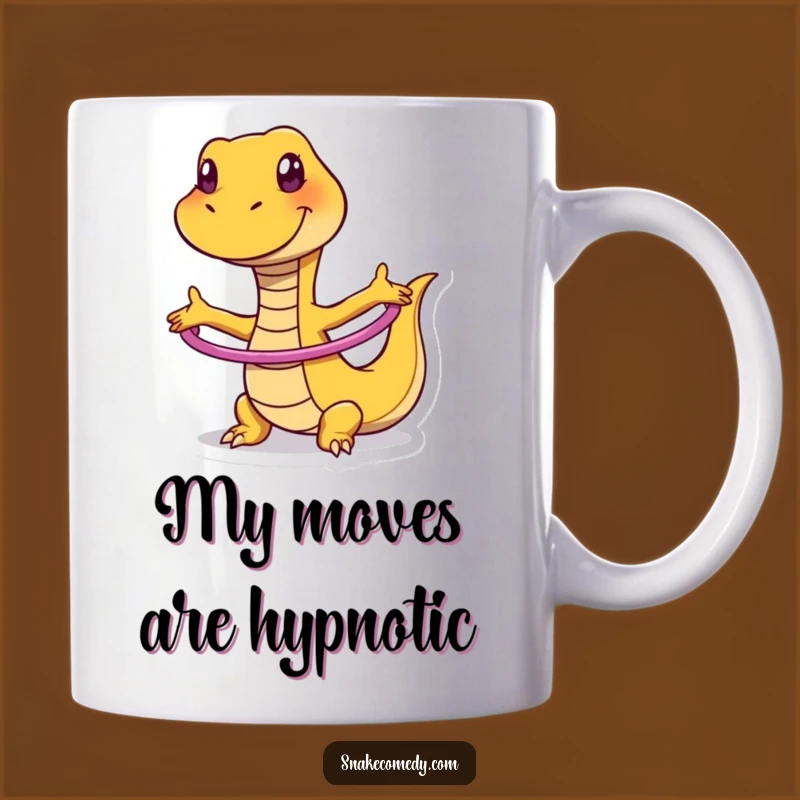 Funny Hula Hoop Snake Mug: Silly Character Dancing Gift for Snake Lovers