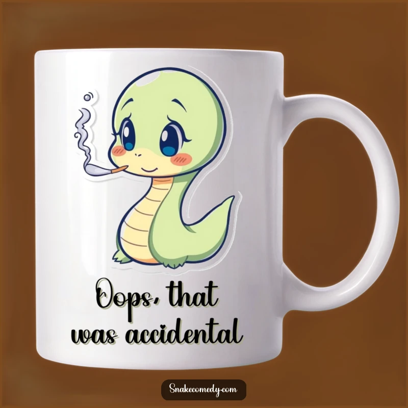 Funny Surprised Snake Mug: Hilarious Smoke Puff Gift for Snake Lovers