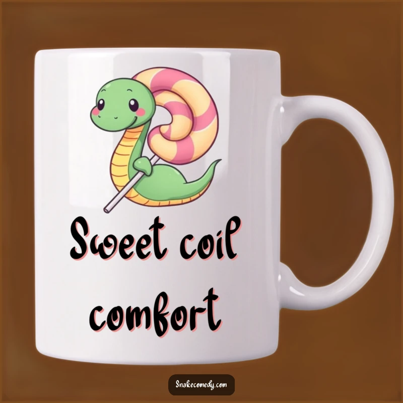 Funny Happy Snake Lollipop Hug Mug: Sweet Joyful Gift for Candy Lovers