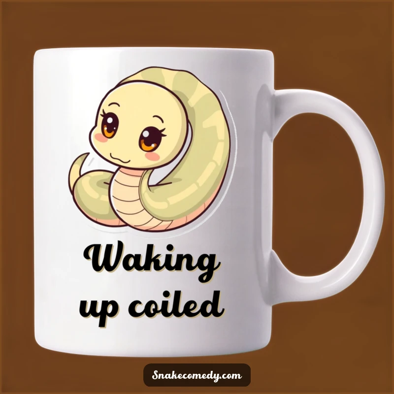 Funny Snake Coil Mug: Curious Eyes & Hilarious Peek-a-Boo Gift!