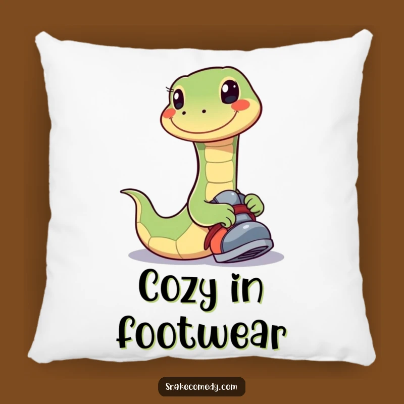 Funny Happy Snake Pillow: Cozy Shoe Try-On Cushion, Perfect Funny Gift