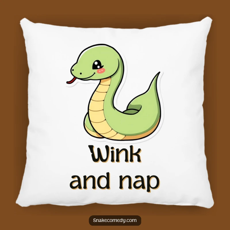 Cuddly Snake Wink Pillow: Soft Comfort with Dramatic Playfulness