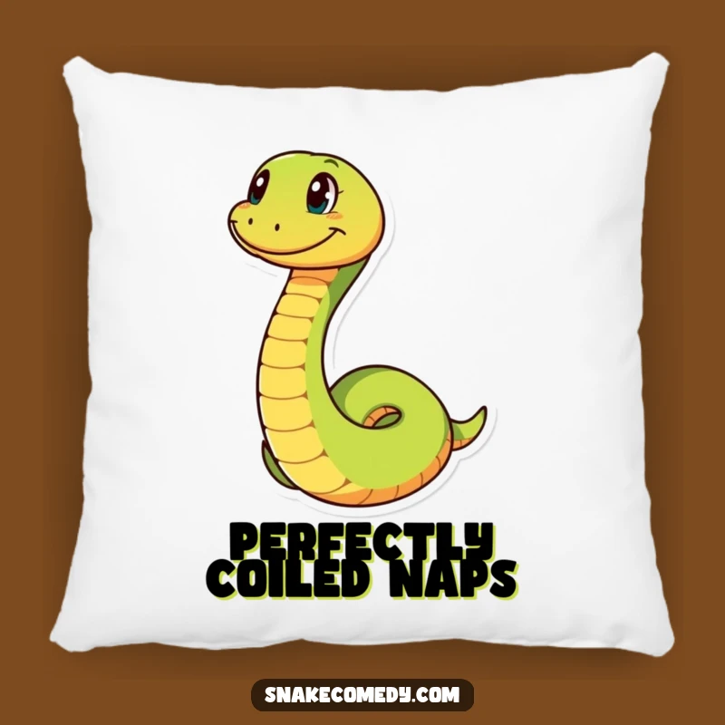 Cute Funny Snake Grin Pillow: Playful Comfort with a Coiling Serpent