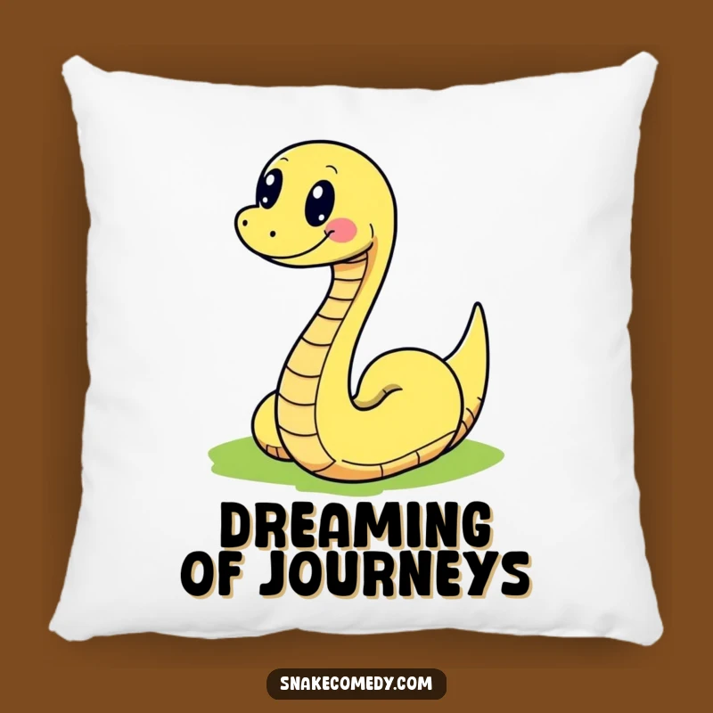 Cute Funny Snake Path Pillow: Joyful Comfort on a Colorful Serpent