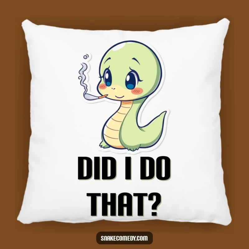 Funny Surprised Snake Pillow: Comfy & Hilarious Smoke Puff Cushion