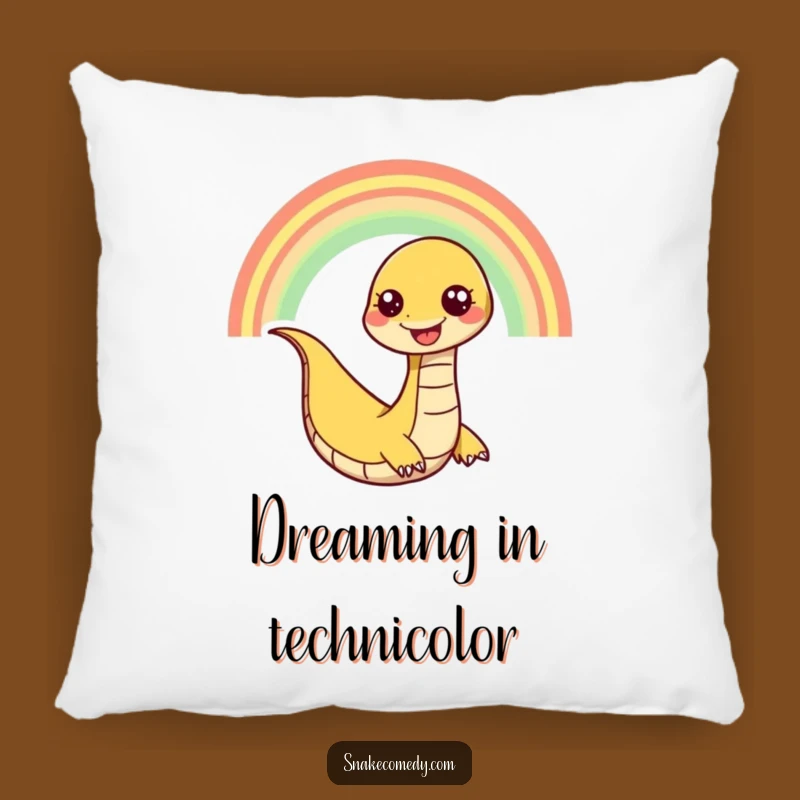 Funny Snake Rainbow Slither Pillow: Cozy Comfort and Colorful Dreams