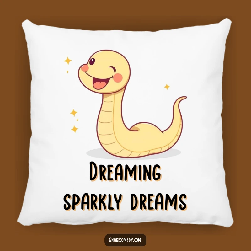 Funny Sparkle Snake Pillow - Cozy Joyful Slithering Comfort, Humorous Decor