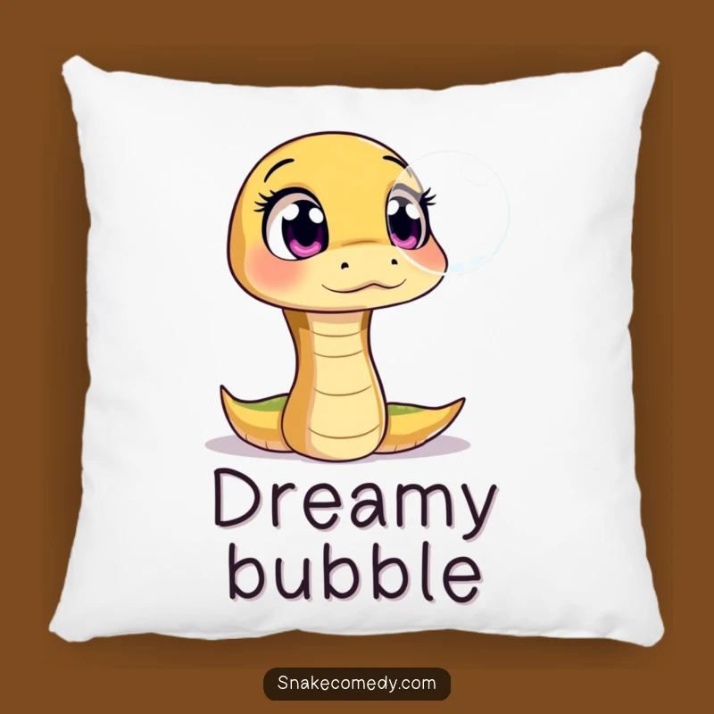 Funny Snake Bubble Pillow: Cozy Comfort with Wide-Eyed Amazement