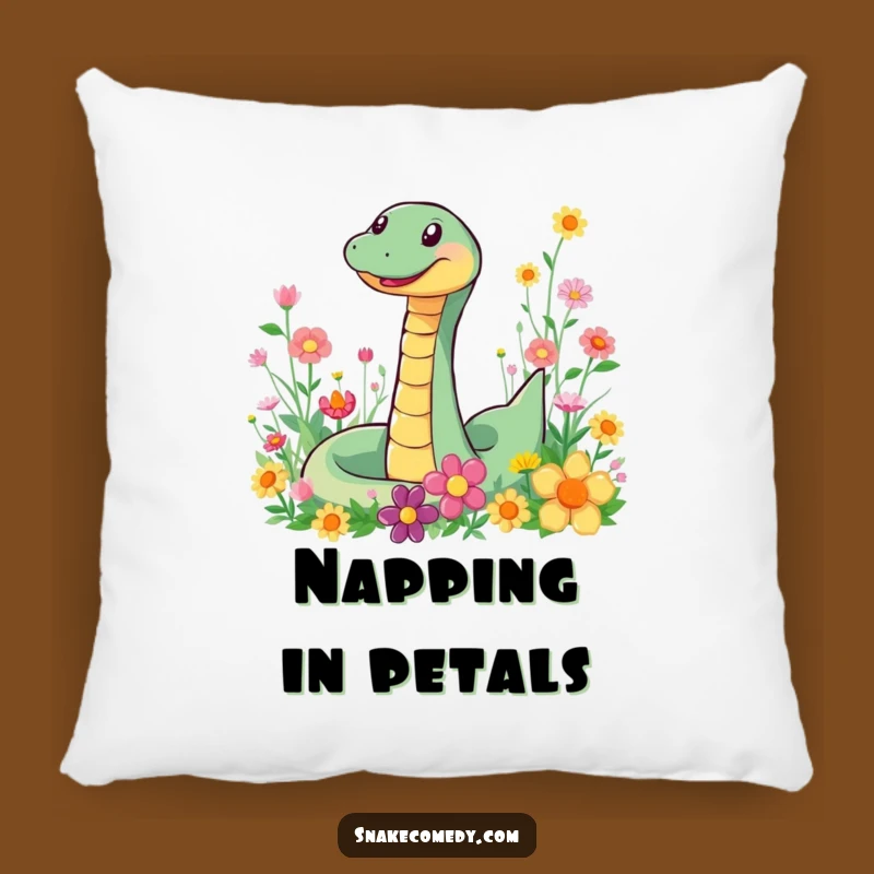 Funny Snake Flower Pillow: Cozy Comfort & Hilarious Home Decor