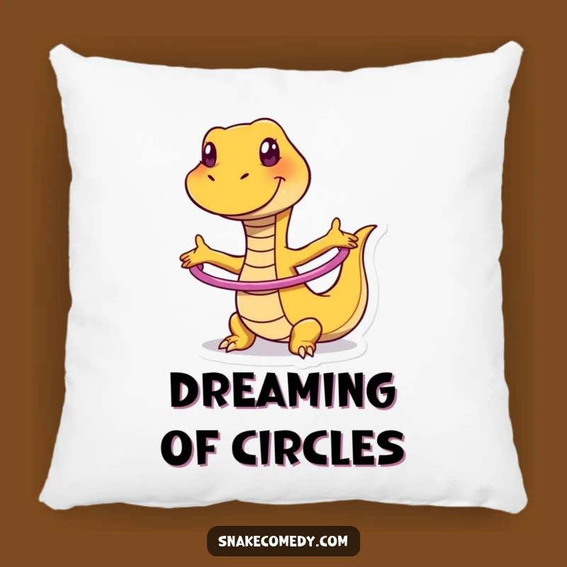 Funny Snake Hula Hoop Pillow: Cozy & Comical Dancer Cushion Gift