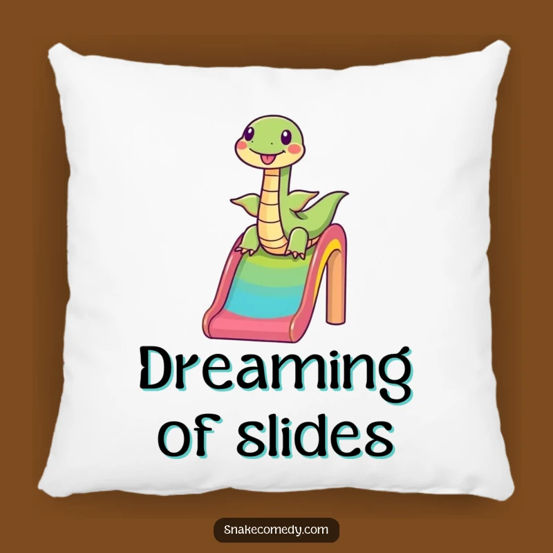 Funny Snake Rainbow Slide Pillow - Soft Cartoon Comfort Gift