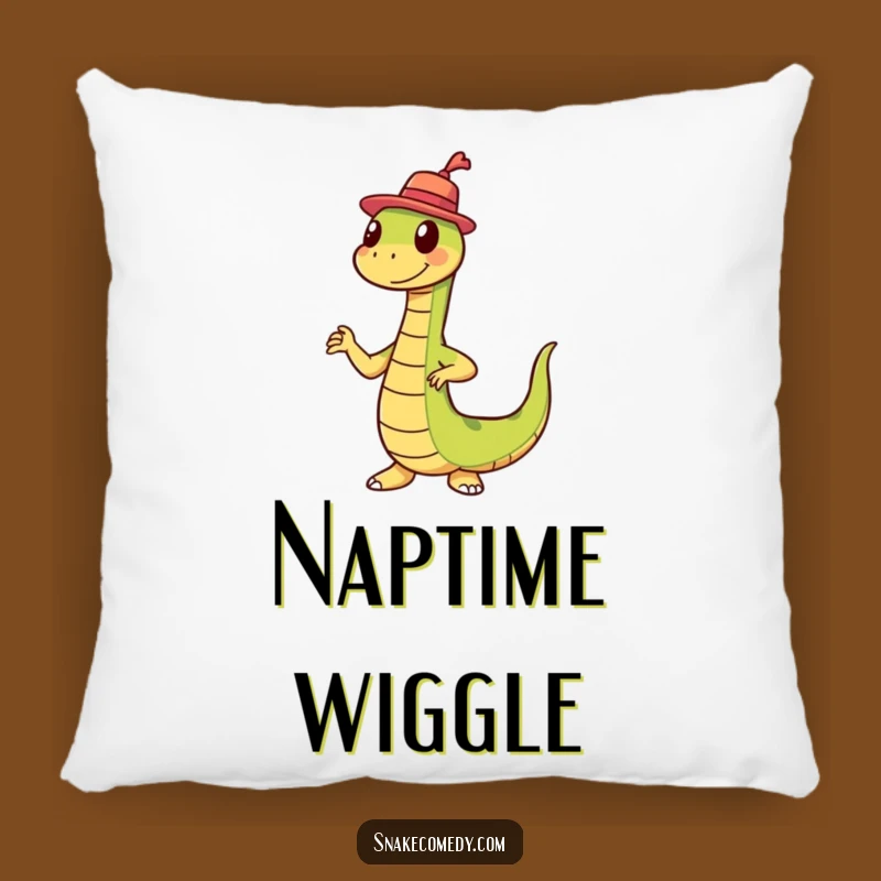 Funny Snake Tiny Hat Wiggle Dance Pillow: Cuddle Up with Comedy