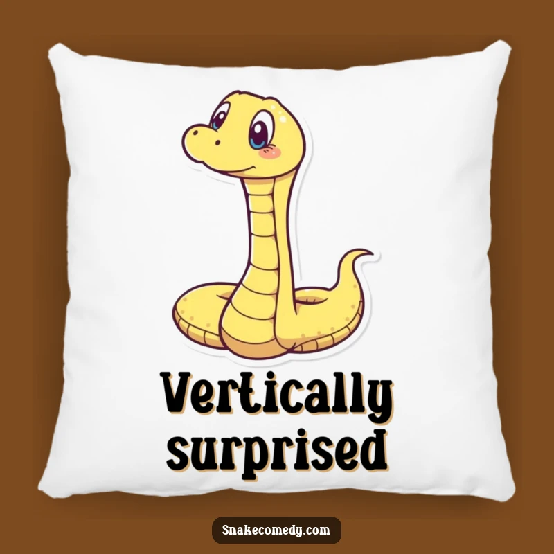 Funny Surprised Snake Pillow: Comical Stretched Reptile Cushion, Perfect Funny Gift
