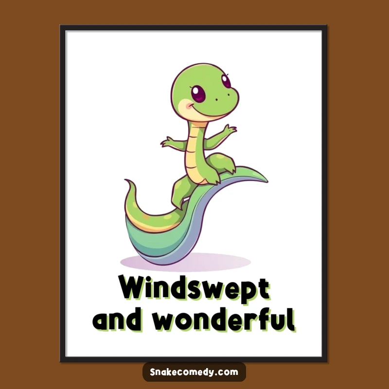 Funny Giddy Snake Slide Digital Art: Instant Adventure and Hilarious Gift