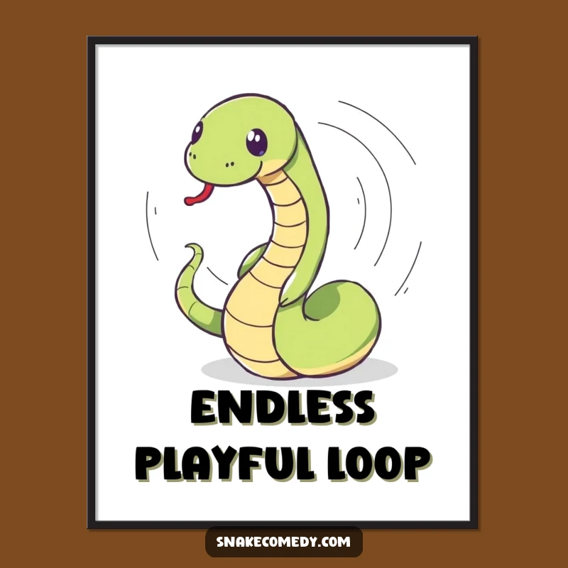 Funny Snake Spin Digital Print: Instant Dizzy Fun for Your Walls