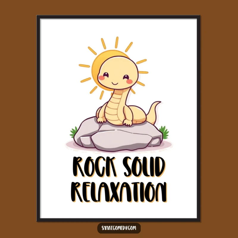 Funny Snake Sunning Digital Print - Instant Relaxing Wall Art!