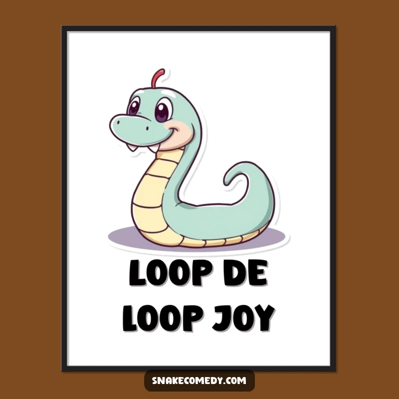 Funny Serpentine Loop Digital Art: Instant Playful Grins for Your Walls!