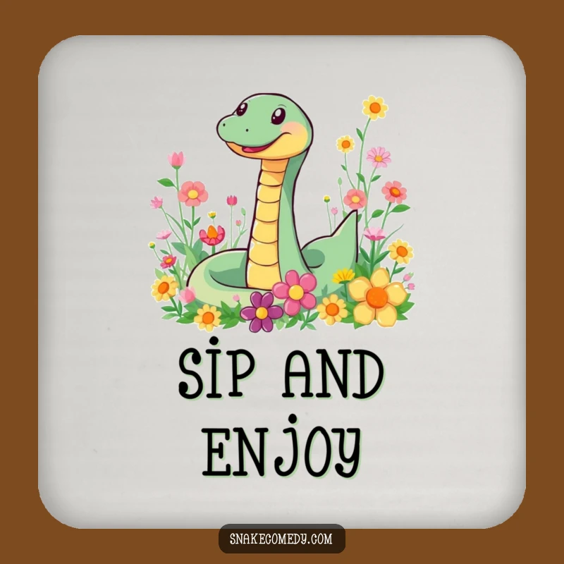 Funny Snake Flower Coaster: Protect Surfaces with Joyful Charm