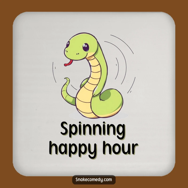 Funny Snake Spin Coasters: Dizzy Fun for Your Drink Table
