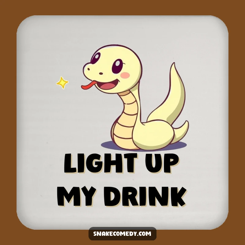 Funny Snake Light Chase Coaster: Protect Surfaces with Humorous Pursuit!