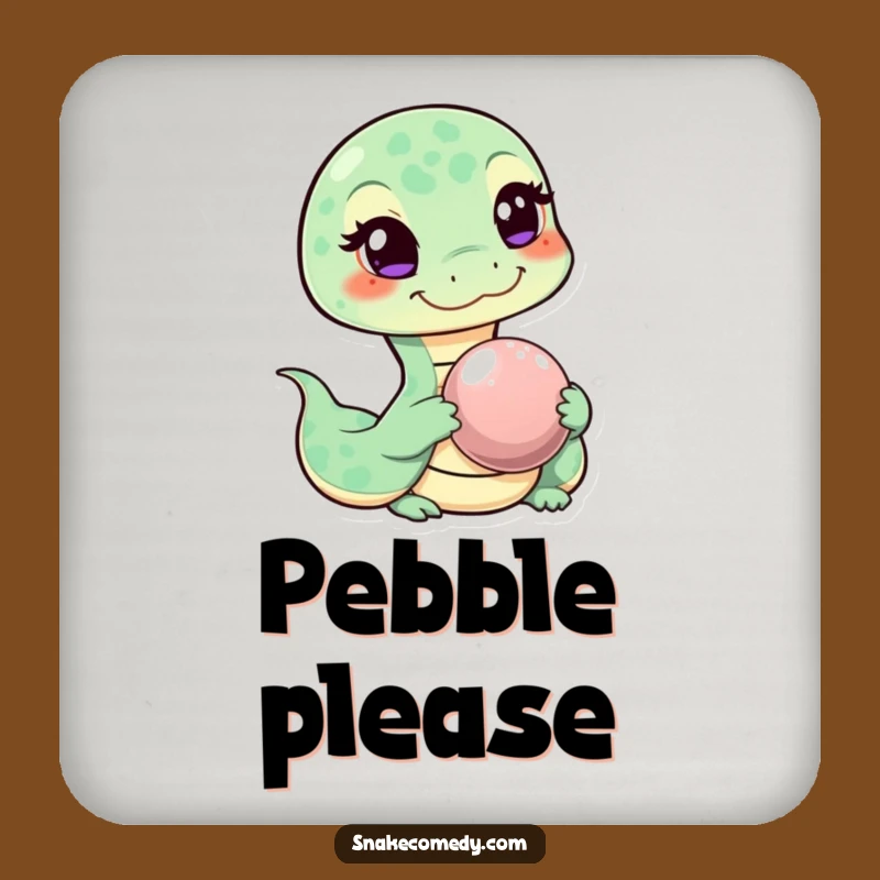 Funny Snake Pebble Coaster: Protect Surfaces with Sly Humor!