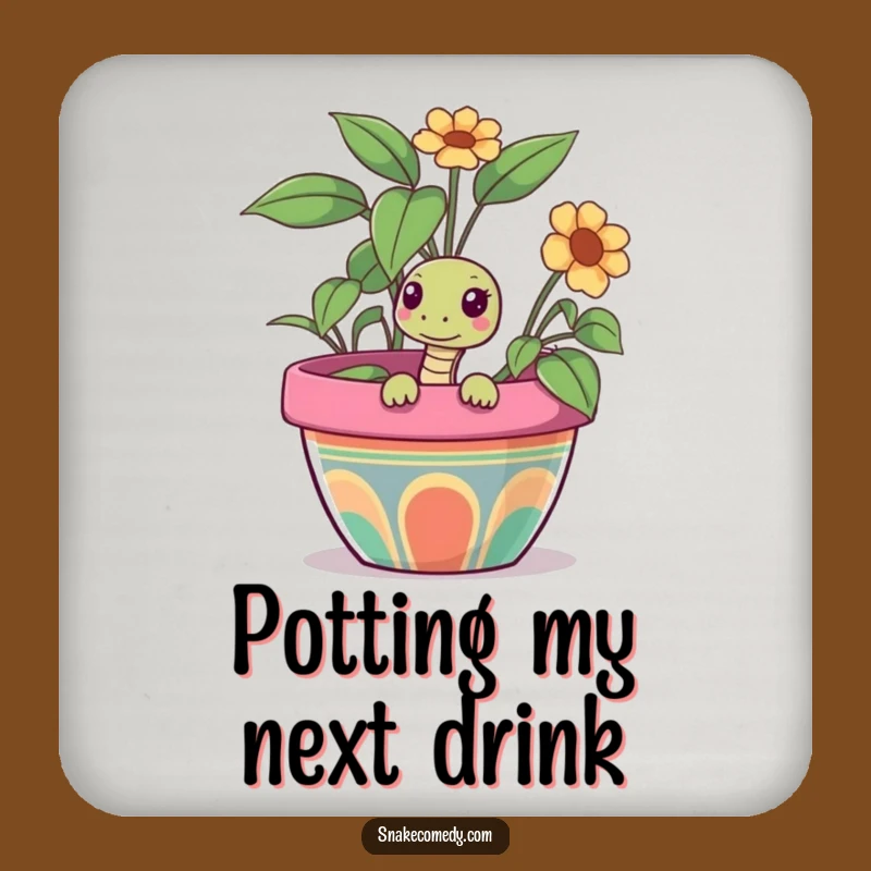 Funny Snake Pot Coasters: Curious Fun for Your Drink Table