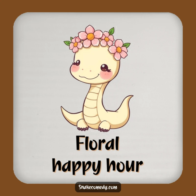Serene Snake Coasters: Protect Surfaces with Funny Flower Charm
