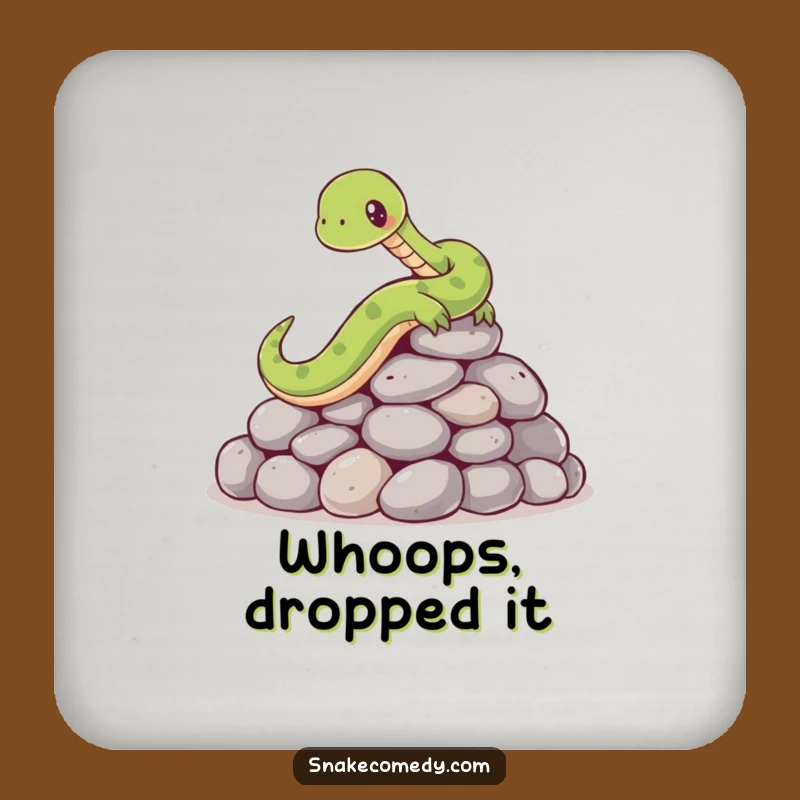 Funny Snake Coaster: Comical Stone-Slipping Character to Protect Surfaces Hilariously