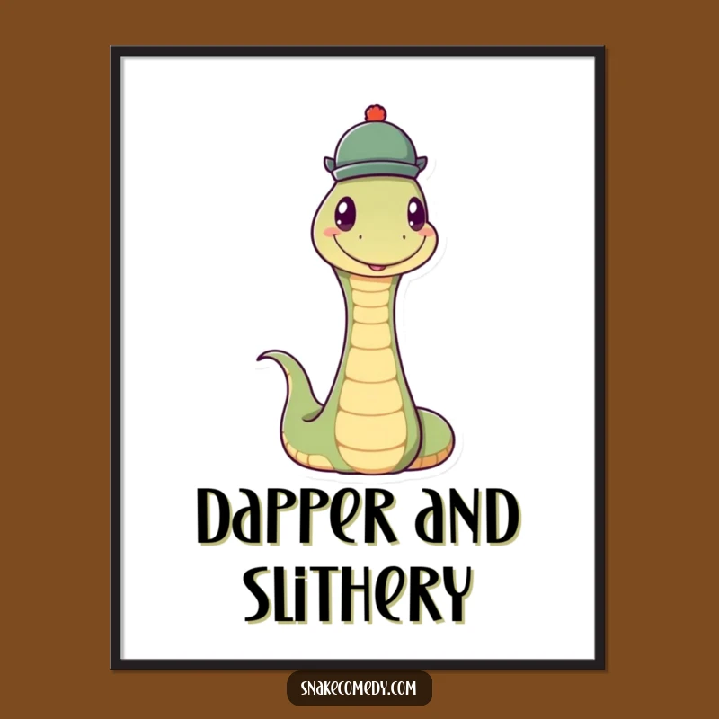 Funny Snake Hat Poster: Chic Decor & Hilarious Gift Idea