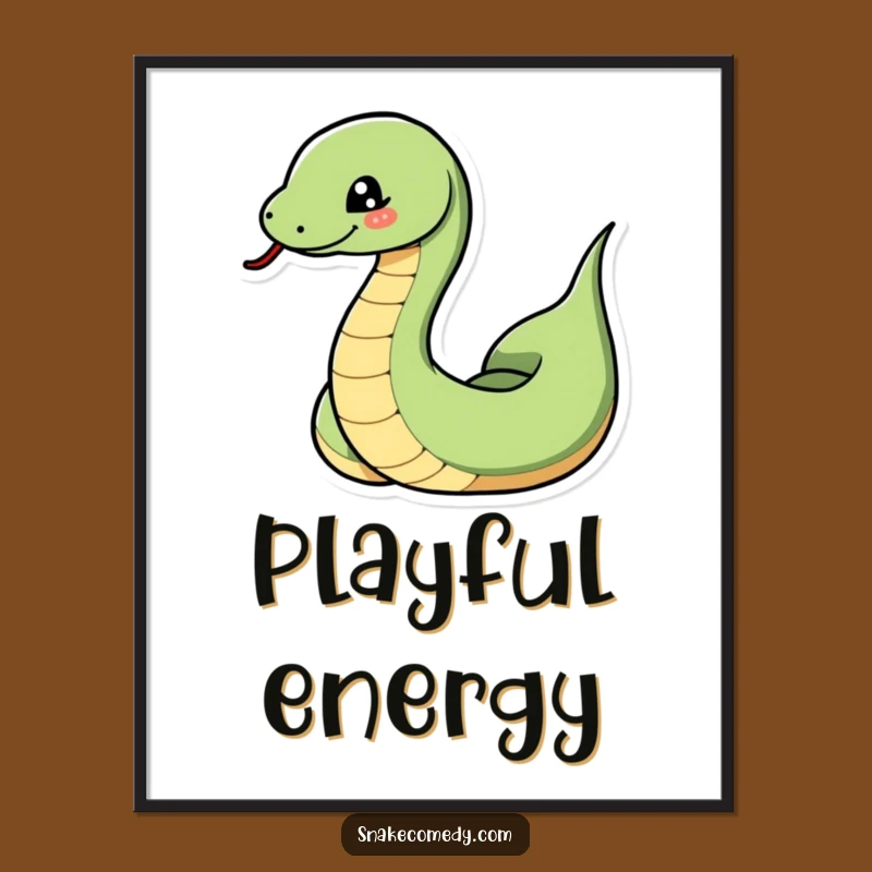 Dramatic Snake Art Print: Funny Wink Poster for Playful Decor