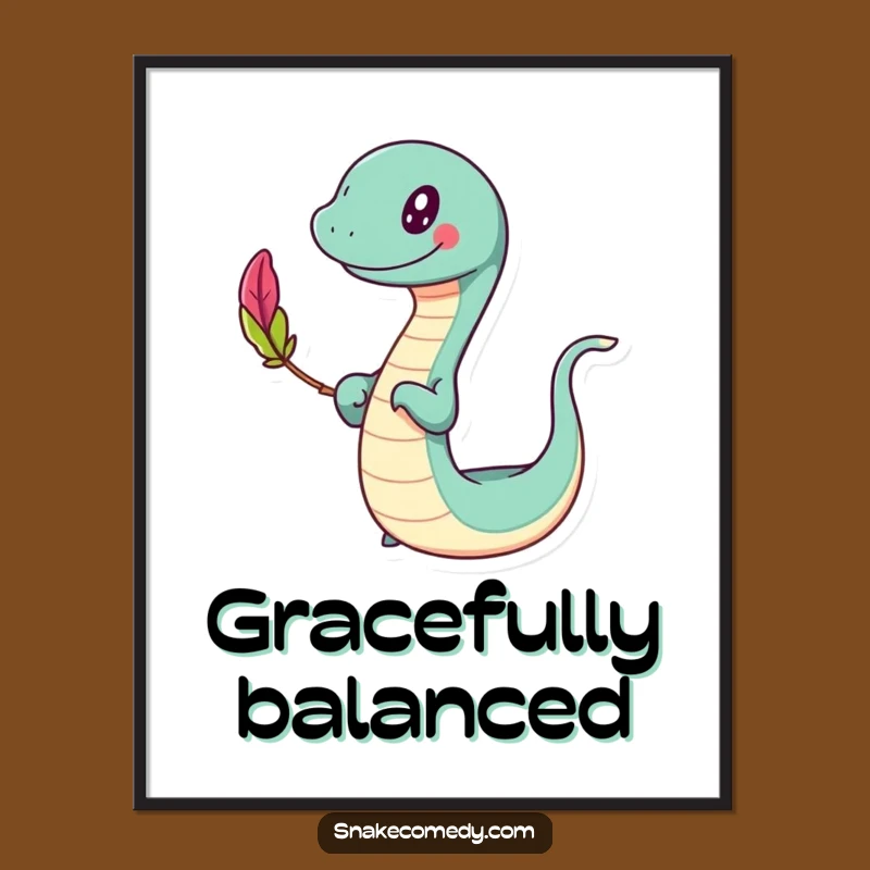 Funny Slithering Feather Poster: Bring Happy Balance to Your Walls!