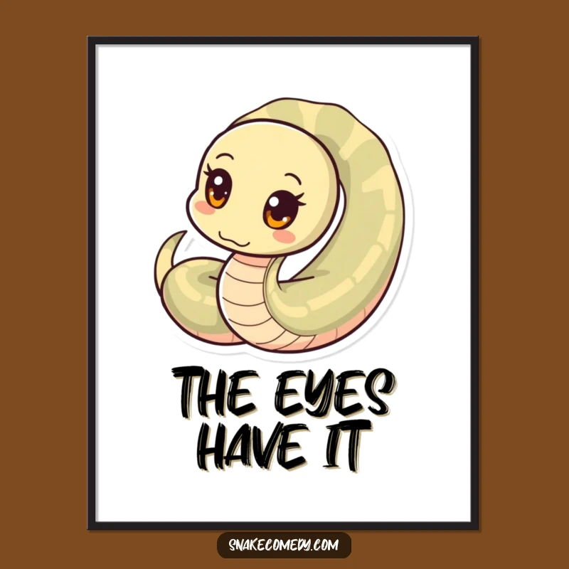 Funny Snake Coil Poster: Bring Curious Peek-a-Boo to Your Walls!