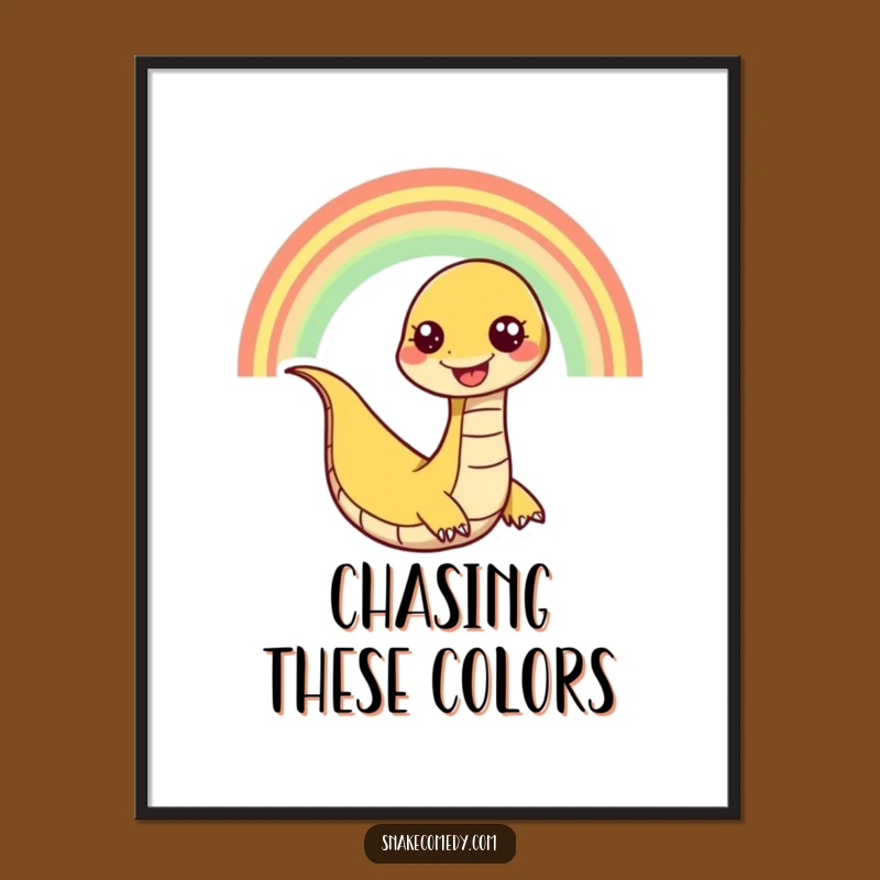 Funny Snake Rainbow Slither Poster: Brighten Walls with Laughter