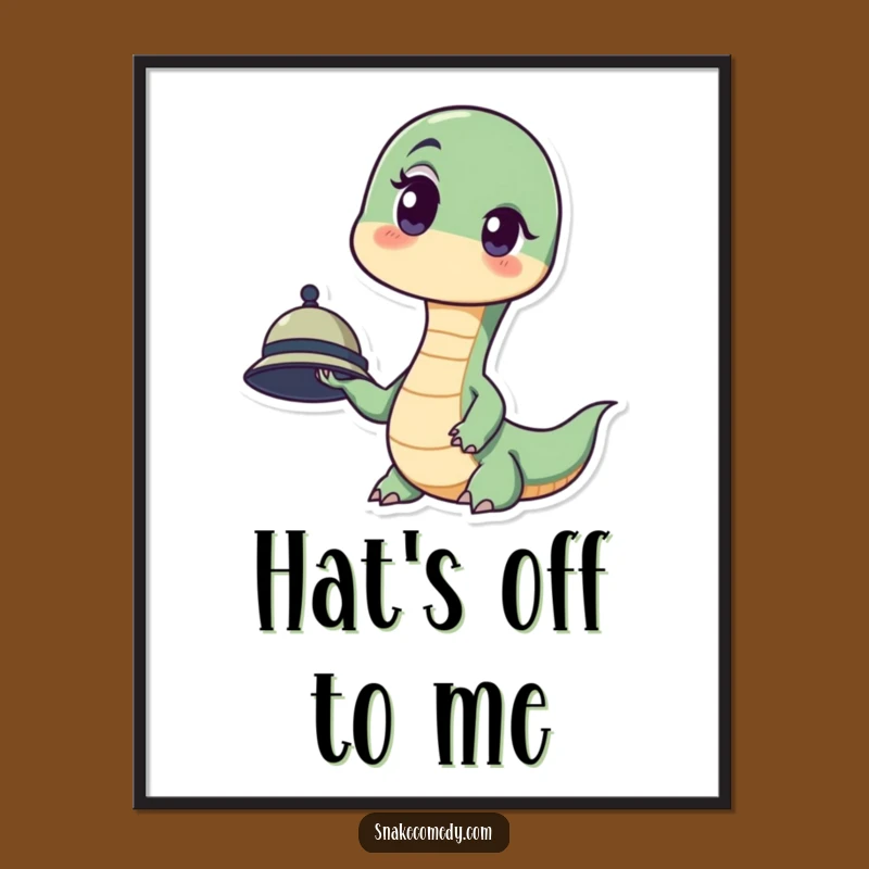 Funny Surprised Snake Poster: Amusing Wall Art, Expressive Decor Gift