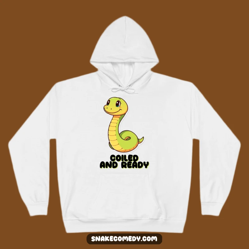 Cozy Funny Snake Grin Hoodie: Playful Coiling Comfort & Warmth Gift